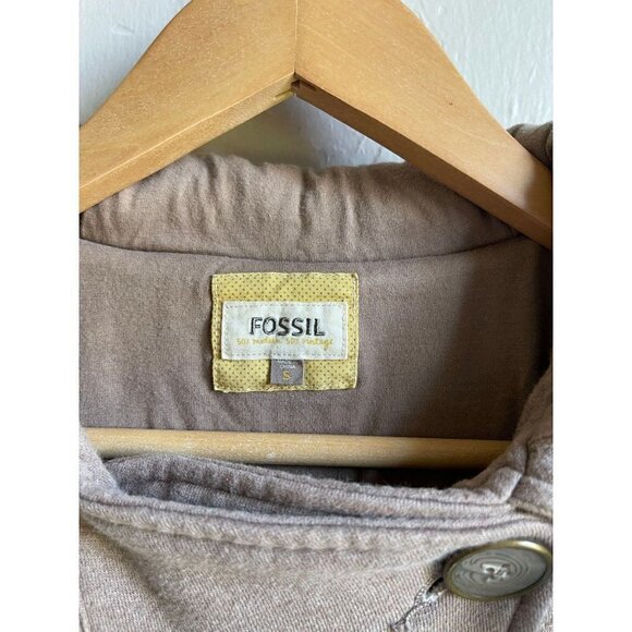 FOSSIL Jersey Knit Classic Peacoat with Hood Size Small - Picture 7 of 9